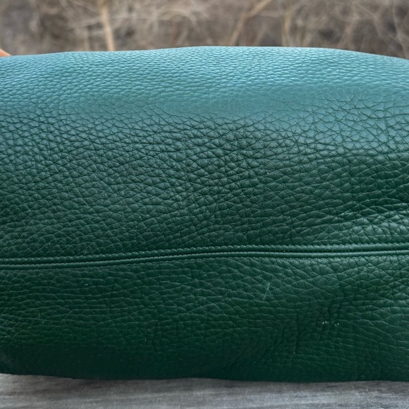 Vintage Dooney & Bourke Boston Green and Tan Leather Handbag - Picture 6 of 9